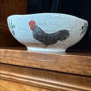 222 Fifth PTS “Rooster Journal” Cereal/Soup Bowls (2)